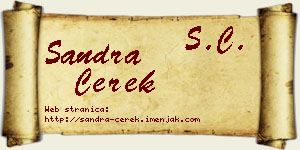 Sandra Čerek vizit kartica